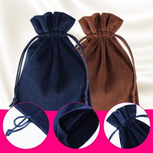 Nouveau produit : Pochette de luxe en velours pour bijoux, imprimée avec logo personnalisé, emballage de marque haut de gamme - Product Image 3