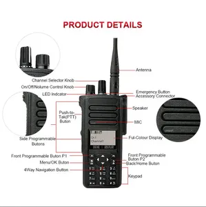 Radio Walkie-Talkie Digital DMR Original para DGP8550 con GPS UHF/VHF AES256 - Product Image 6