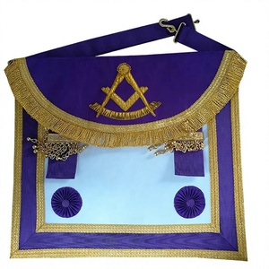 Purple Scottish Rite Master Mason Apron | Custom Made Purple Past Master Apron - Product Image 1