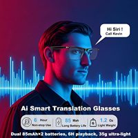 Lunettes Intelligentes de Traduction IA SHR avec Verres Photochromiques, Prise en Charge de Plus de 160 Langues, Traduction en Temps Réel, Appels Mains Libres et Musique