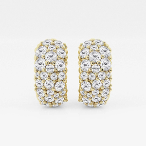 ต่างหูแบบห่วงประดับเพชรทรงกลม 2 กะรัต สำหรับผู้หญิง ดีไซน์หรูหรา ประกายระยิบระยับ เครื่องประดับชั้นดี สไตล์มินิมอล ของขวัญสุดหรู - Product Image 5