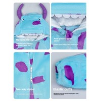 Ropa de Bebé, Monos de Animales de Dibujos Animados en 3D, Traje de Felpa con Doble Cremallera para Niños Pequeños, Disfraz de Halloween, Venta al Por Mayor, Unisex