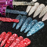 15ml Diamant Réfléchissant Glitter Gel Polish Brillant Disco Effet UV Nail Enhancer avec Clignotant Sparkle Soak