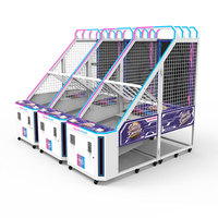 Machine d'arcade de tir au basket-ball pour deux joueurs, pliable, à monnayeur, avec système de rédemption de tickets, pour usage commercial et sports d'intérieur