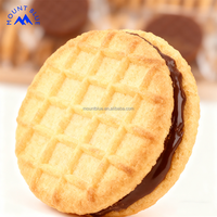 Délicieux biscuits croustillants fourrés au chocolat, personnalisables, au goût sucré, fraîchement cuits, emballés individuellement