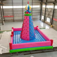 Château gonflable d'extérieur, jeux sportifs commerciaux, mur d'escalade gonflable, grande tour d'escalade gonflable pour enfants et adultes