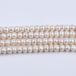 Perlas Redondas Planas Blancas de Agua Dulce Natural de Zhuji de 11-12 mm, Cuentas Sueltas para Bisutería DIY - Product Image 1