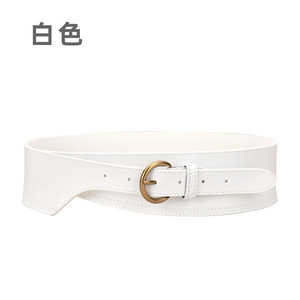 Ceinture en cuir véritable Tiyo ABB0180 tressée avec boucle rectangulaire à anneau en D, largeur 6,8 cm, pour femme, ceinture décorative décontractée - Product Image 3