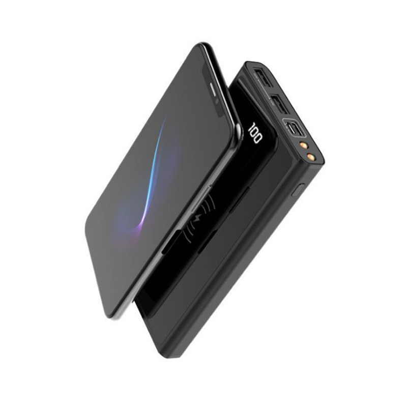 Высокая емкость PD и QC3.0 быстрое зарядное устройство Power Bank 20000 мАч Type C USB-C Micro USB беспроводной зарядки