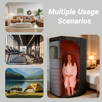 Tente de sauna portable ZT pour 1 personne, chauffage rapide 1500W, spa détox avec télécommande et design pliable, chauffe-sauna traditionnel