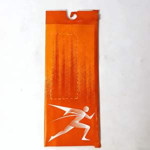 High Quality Custom Printed 3 Side Seal Pouch Plastic Transparent Underwear Socks Packaging Hanger Hook Bag - Product Image 2