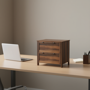 Moderno Armadietto in Legno a 2 Cassetti per Archiviazione e Organizzazione in Ufficio - Product Image 2