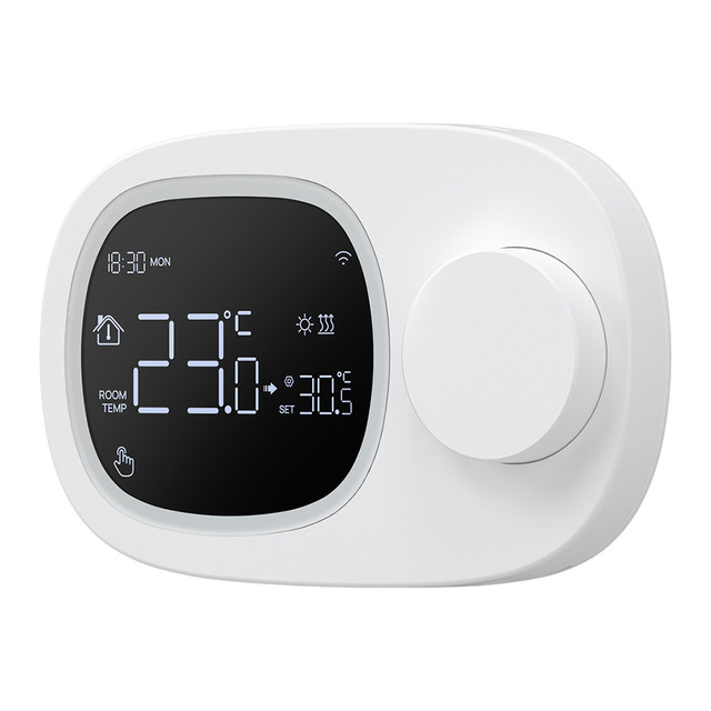 Tuya WiFi Smart Thermostat Battery Powered Water Gas Boiler Thermostat 10A 110V Mobile App Remote Control Low Power Consumption