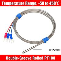 Sensor de Temperatura JYX PT1000 PT100 RTD, Sonda de Acero Inoxidable de 3 Cables, -50~400 ° C para uso industrial, personalizado por OEM