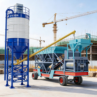 Installation rapide - Centrale à béton mobile automatique contrôlée par ordinateur YHZS30 pour travaux de construction