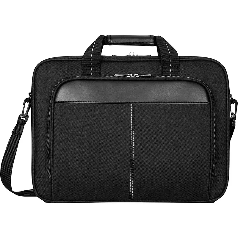 Cartella per laptop nera classica di moda borsa a tracolla per laptop portatile da viaggio all'aperto di alta qualità