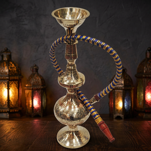 Cachimba de Latón Lacado, Tipo Recto, Dorada, Hecha a Mano, Modelo Chaman India 25812 - Product Image 2