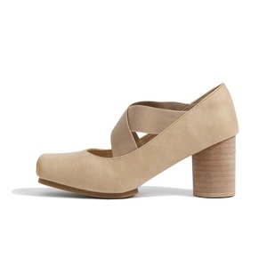 Elegantes Sandalias de Tacón Cuadrado de Cuero Genuino con Cierre de Banda Elástica, Tacón Medio, Cómodas para Usar en Todas las Estaciones - Product Image 3