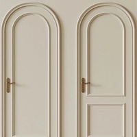 Porte en bois massif pré-montée Senger French en chêne blanc, étanche, avec insert en verre simple, pour maisons, chambres et bureaux