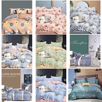 Taille personnalisée plusieurs motifs disponibles 100% coton tissu broderie housse de couette ensemble avec taie d'oreiller
