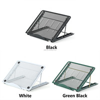 Support d'ordinateur portable en métal réglable pour bureau, avec plateau pliable et refroidissement intégré, idéal pour le travail en gros