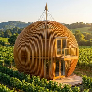 <span class=keywords><strong>Casa</strong></span> Modular Prefabricada de Acero de 2 Pisos, Estilo Jaula de Pájaros, Impermeable, Estilo Sudeste Asiático, para Glamping en Lugares Escénicos - Product Image 1