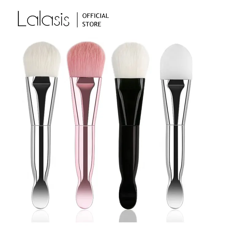 Lalasis, профессиональная косметическая нейлоновая силиконовая маска для лица, аппликатор, Кисть для макияжа, белая веганская маска для лица, Кисть для макияжа