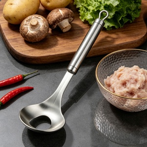 Cuillère professionnelle en acier inoxydable pour faire des boulettes de viande, moule antiadhésif pour boulettes de viande avec trou ovale, gadgets de cuisine - Product Image 3