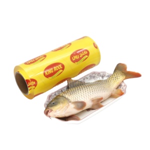 Nhà Máy Bán buôn giá với Slide Cutter 30cm * 3000M Jumbo CuộN rõ ràng PVC gói bám phim cho thực phẩm tươi sống - Product Image 6