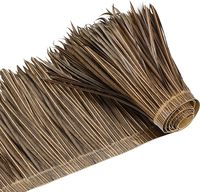 Toiture en chaume artificielle ignifuge simulée, vente en gros de feuilles de palmier synthétiques artificielles, tuiles de toiture en chaume