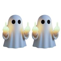 Halloween fantôme lumière LED blague applique fête décoration résine artisanat gnome veilleuse Figure