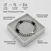 Bracelet chaîne cubaine en acier inoxydable plaqué or pour homme avec fermoir en zircon pour soirée