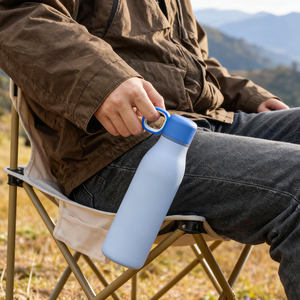 Bouteille d'eau en acier inoxydable avec poignée, garde au chaud/au froid pendant 6 à 12 heures, grande capacité, couleurs personnalisables, design classique - Product Image 4