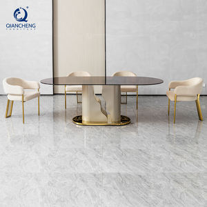 Mesa <span class=keywords><strong>de</strong></span> comedor elegante <span class=keywords><strong>de</strong></span> estilo moderno para muebles <span class=keywords><strong>de</strong></span> Villa <span class=keywords><strong>de</strong></span> lujo Diseño <span class=keywords><strong>completo</strong></span> Base <span class=keywords><strong>de</strong></span> acero inoxidable ondulado Juego <span class=keywords><strong>de</strong></span> comedor <span class=keywords><strong>de</strong></span> aceite <span class=keywords><strong>de</strong></span> gran tamaño - Product Image 3