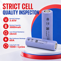 Stock UE, Grade A, Cellule de batterie au lithium originale EV 18650 30PL 3000mAh à décharge élevée pour pack de batteries d'outils électriques sans fil