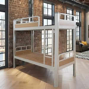 Modern 2-Layer Twin Metal Bunk Bed Frame Iron <strong>Cama</strong> Casal Literas for Adults Kids Workers for School Bedroom <strong>Hotel</strong> - Product Image 1