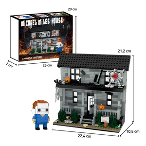 Cayi Bộ sưu tập đồ chơi xây dựng bộ sưu tập đồ chơi xây dựng trang trí 586 mảnh ngôi nhà Halloween Phim Kinh Dị - Product Image 5