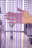 Rideau de porte de luxe violet perlé, séparateur de pièce à perles porte-bonheur, écran d'intimité haute densité pour la décoration intérieure, vente en gros, OEM, taille personnalisée
