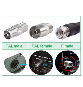 Antennes FM télescopiques à gain élevé <span class=keywords><strong>75</strong></span> ohms, antennes <span class=keywords><strong>DAB</strong></span> FM intérieures, antennes radio M avec 3 adaptateurs pour radio FM numérique - Product Image 4