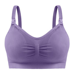 Soutien-gorge d'<span class=keywords><strong>allaitement</strong></span> sans fil absorbant en croix à ouverture frontale Soutien-gorge croisé de maternité Soutien-gorge d'<span class=keywords><strong>allaitement</strong></span> sans couture - Product Image 5