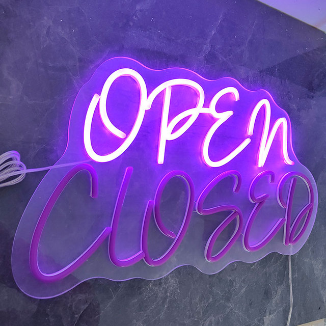 Led Open Close Sign Shop Open Hanging Neon Sign Light for Business Lighting Neon Store Led Open and Close Sign for Shop