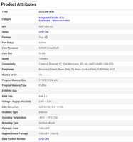 Microcontroladores LPC1768 originales de 32 bits, chips LPC1768 LQFP-100 LPC1768FBD100
