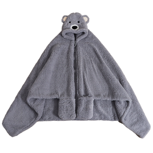 <span class=keywords><strong>Felpa</strong></span> con Cappuccio Oversize in <span class=keywords><strong>Pile</strong></span> Sherpa, <span class=keywords><strong>Coperta</strong></span> Indossabile per Adulti, Stile Cartone Animato, Mantello Caldo - Product Image 2
