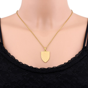 Collana con ciondolo in <span class=keywords><strong>Bosnia</strong></span> con mappa del paese in acciaio inossidabile placcato oro 18 carati su misura - Product Image 5