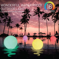 Lampe boule à LED 30cm/11.87 pouces pour éclairage de jardin hôtel route flottant solaire/électrique/AC alimenté par la lumière de piscine IP65