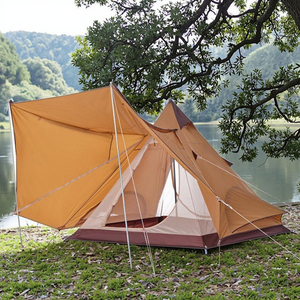 Tienda de campaña india para viajes al aire libre con lona gruesa resistente al viento y a la lluvia estructura de dos dormitorios - Product Image 3