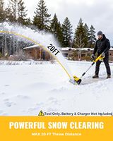 Pelle à neige sans fil 20V de qualité professionnelle, portable, en plastique, sans balais, avec poignée, alimentée par batterie, pour le déneigement en gros