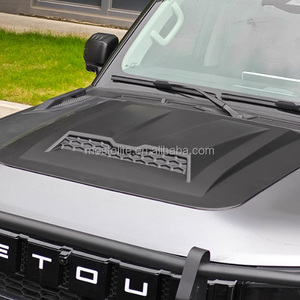 غطاء محرك السيارة عالي الجودة من البلاستيك ABS باللون الأسود المطفي طراز Cyber Knight لسيارة Jetour T2 Traveler - Product Image 5