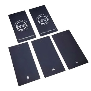 Étiquettes suspendues personnalisées en papier couché écologiques et durables avec logo imprimé en gros pour sacs et chaussures, couleurs personnalisées - Product Image 1