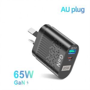 Chargeur rapide GaN 65W, compatible avec les normes australiennes QC3.0 et PD, tête de charge USB-C à charge rapide pour téléphones mobiles - Product Image 6